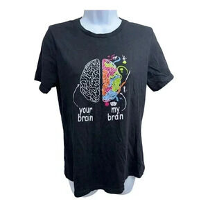 Right Brained graphic t-shirt black size M